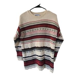 Vintage Sweater Women Large Fair Isle Long Sleeve Y2K Grandmacore